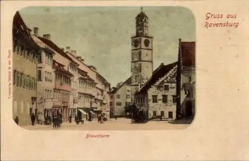 Ak Ravensburg in Württemberg Oberschwaben, Blaserturm