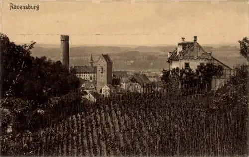 Ak Ravensburg in Württemberg Oberschwaben, Gesamtansicht