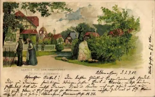 Litho Rüttenscheid Essen im Ruhrgebiet, Krupp'sche Arbeiterkolonie Altenhof