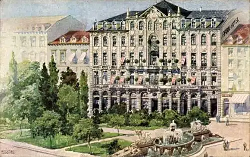 Künstler Ak Wagner, R., München, Park-Hotel