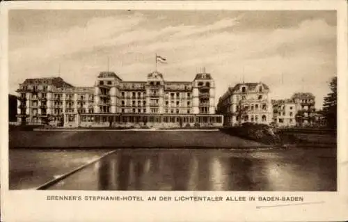 Ak Baden Baden am Schwarzwald, Brenner's Stephanie-Hotel, Lichtentaler Allee