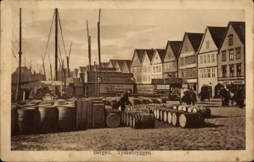 Ak Bergen Norwegen, Tyskebryggen