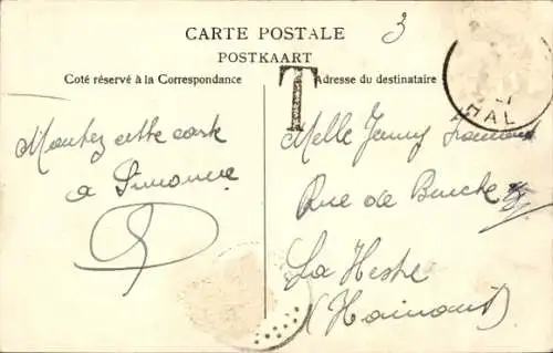 CPA Hal Brabant flamand Flandre, Gare