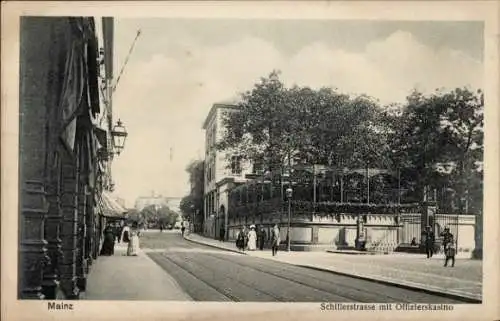 Ak Mainz am Rhein, Schillerstraße, Offizierskasino