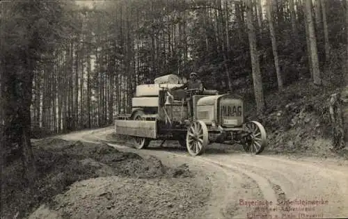 Ak Eltmann in Unterfranken, Bayerische Schleifsteinwerke, Nutzfahrzeug