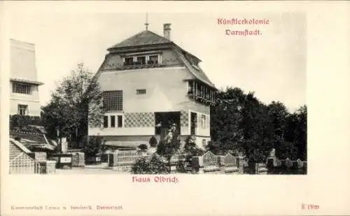Ak Darmstadt in Hessen, Künstlerkolonie, Haus Olbrich