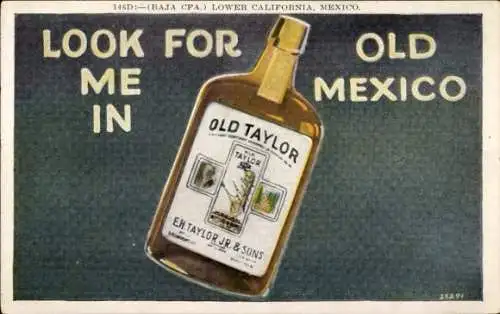 Ak Werbung, Alkohol Old Taylor