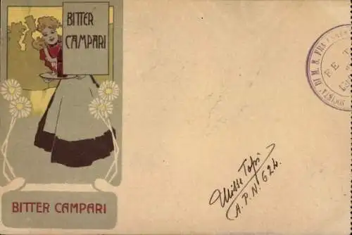 Ak Werbung, Bitter Campari, Drink. Alkohol