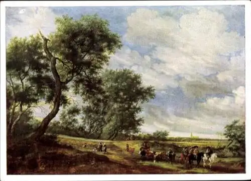 Künstler Ak van Ruysdael, Salomon, Holländische Flachlandschaft