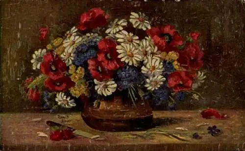 Künstler Ak Rammelt-Bürger, Wiesenstrauß