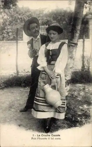Ak La Cruche Cassée, Puis Fleurette il lui conta