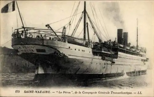 CPA Saint-Nazaire Loire Atlantique, Le Pérou, Compagnie Générale Transatlantique