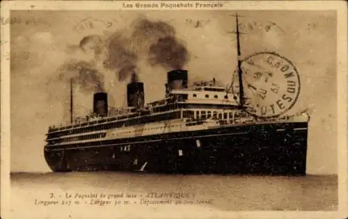 Ak Les Grands Paquebots Français, Le Paquebot de grand luxe Atlantique