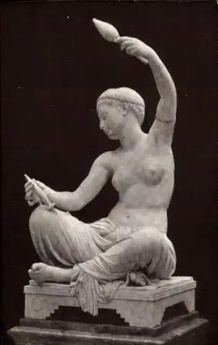 Ak Jeune fille de Mégare, Skulptur, Barrias
