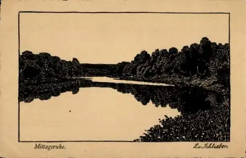 Künstler Ak Schlieben, L. von, Mittagsruhe