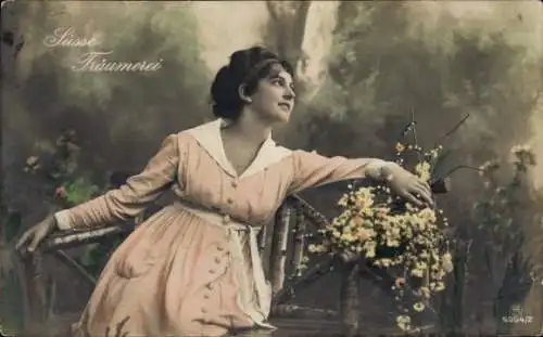 Ak Süße Träumerei, Nachdenkliche Frau, Porträt