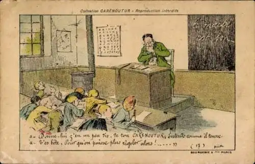 Künstler Ak Kinder in der Schule, Unterricht, Lehrer, Schüler