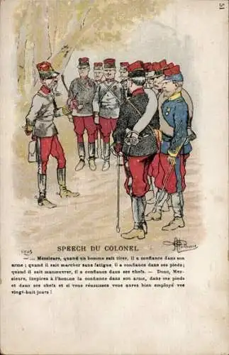 Künstler Ak Französische Soldaten in Uniformen, Werbung, Biscuits Germain