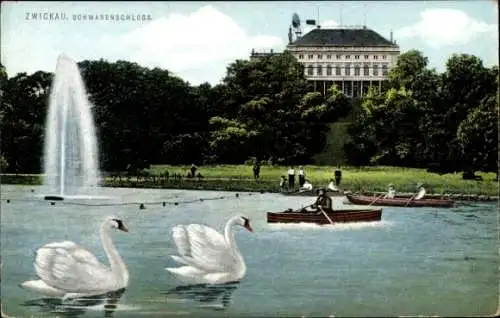 Ak Zwickau in Sachsen, Schwanenschloss