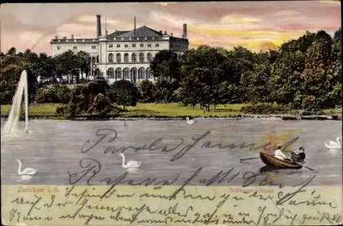 Ak Zwickau in Sachsen, Schwanenschloss