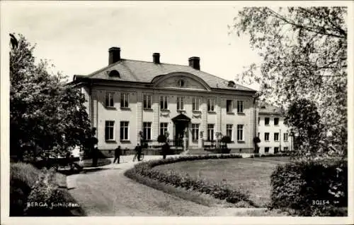 Ak Berga Schweden, Blick zum Gebäude