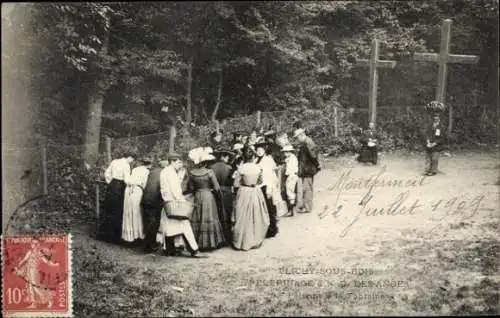 Ak Montfermeil Coudreaux Seine Saint Denis, Gruppierung von Frauen in traditioneller Kleidung, Bä