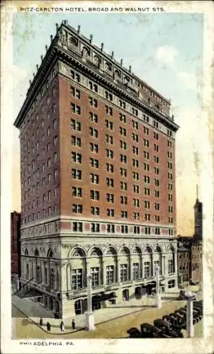 Ak Philadelphia Pennsylvania USA, Ritz-Carlton Hotel, Broad and Walnut Sts, hohe Gebäude, charism
