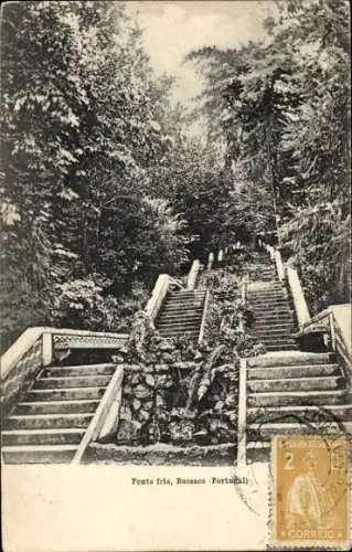 Ak Buçaco Portugal, Fonte Fria, Wassertreppe
