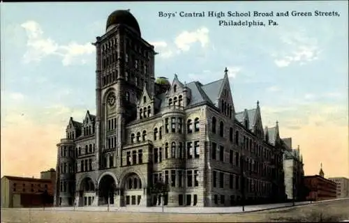 PC Philadelphia Pennsylvania USA, Boys' Central High School Broad and Green Streets