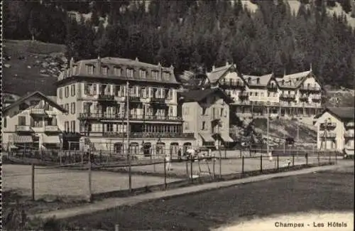 Ak Champex Kanton Wallis Schweiz, Les Hotels