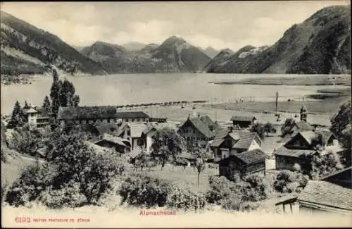 Ak Alpnachstad Alpnach Kt Obwalden Schweiz,  Landschaft, Berge, See, Häuser