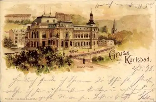Litho Karlovy Vary Karlsbad Stadt, Kaiserbad