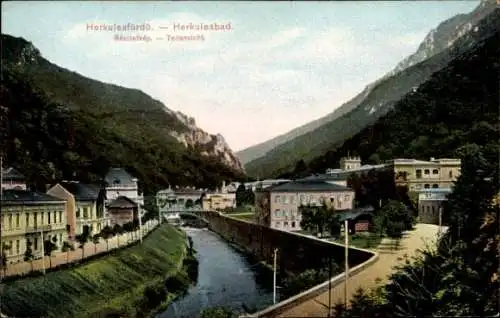 Ak Băile Herculane Herkulesfürdö Herkulesbad Rumänien, Teilansicht
