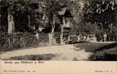 Ak Millstatt am See Kärnten, Wohnhaus, Zaun