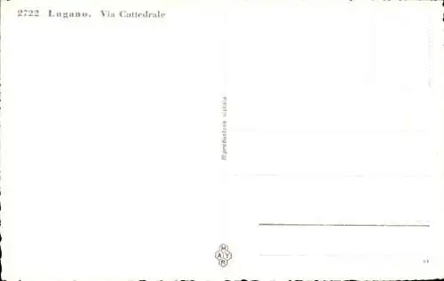 Ak Lugano Kanton Tessin Schweiz, Straße in   Gebäude, Geschäfte, steile Straße