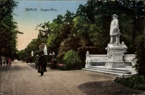 Ak Berlin Tiergarten, Siegesallee, Statue