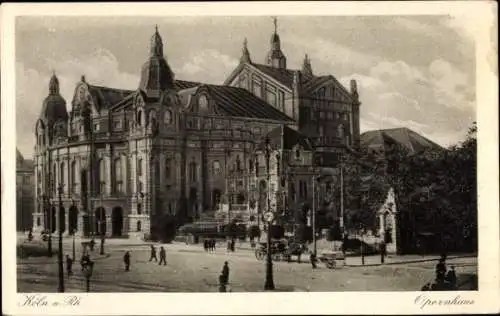 Ak Köln am Rhein, Opernhaus, Architektur, Menschen, Fahrzeuge, Stadtansicht