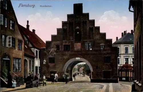 Ak Flensburg in Schleswig Holstein, Nordertor
