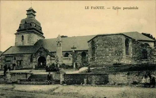 Ak Le Faouët Morbihan, Eglise paroissiale,  Kirche, Steinbau