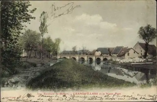 Ak Grandvillars Territoire de Belfort, Vieux Pont