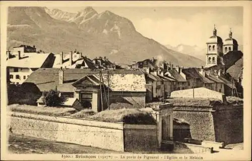 Ak Briançon Briancon Hautes-Alpes, Porte de Pignerol, Kirche, le Melezin