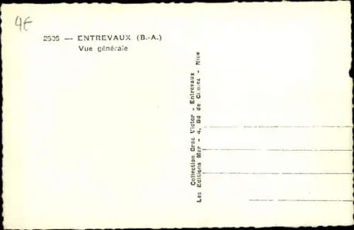 Ak Entrevaux Alpes de Haute Provence, Gesamtansicht