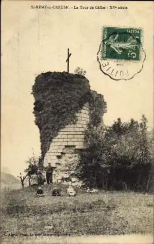 Ak Saint Rémy sur Creuse Vienne, Turm