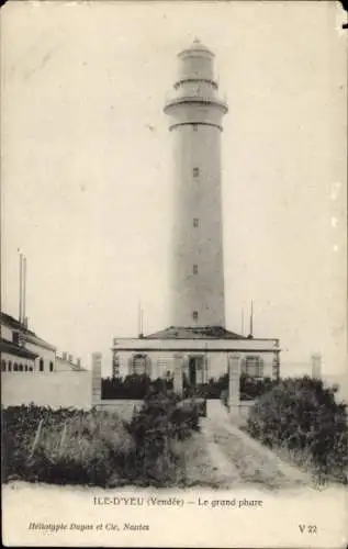 Ak Ile-d'Veu Vendée, grand phare