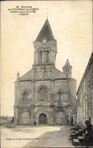 Ak Nieul-sur-l’Autise Vendée, Kirche