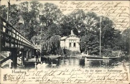Ak Hamburg Mitte Altstadt, An der Alster, Rabenstraße