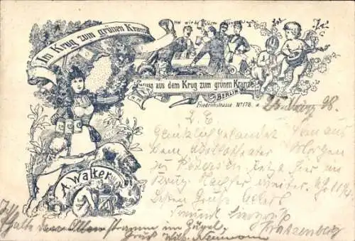Ak Berlin Mitte, Im Krug zum grünen Kranze, Friedrichstraße 178