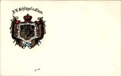 Studentika Ak A. V. Schlägel und Eisen, Wappen