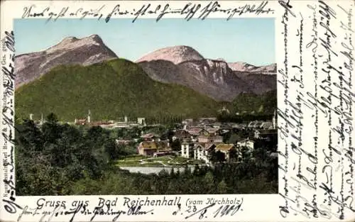 Ak Bad Reichenhall in Oberbayern, Landschaftsansicht, Berge, Gebäude, 