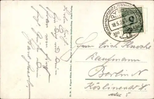 Ak Oybin Zittauer Gebirge, Teilansicht von Stadt und Berg